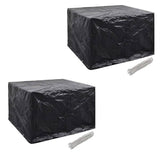 vidaXL Tuinmeubelhoezen poly rattan 2 st 4-persoons 113x113 cm