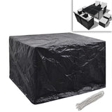 vidaXL Tuinmeubelhoezen poly rattan 2 st 4-persoons 113x113 cm