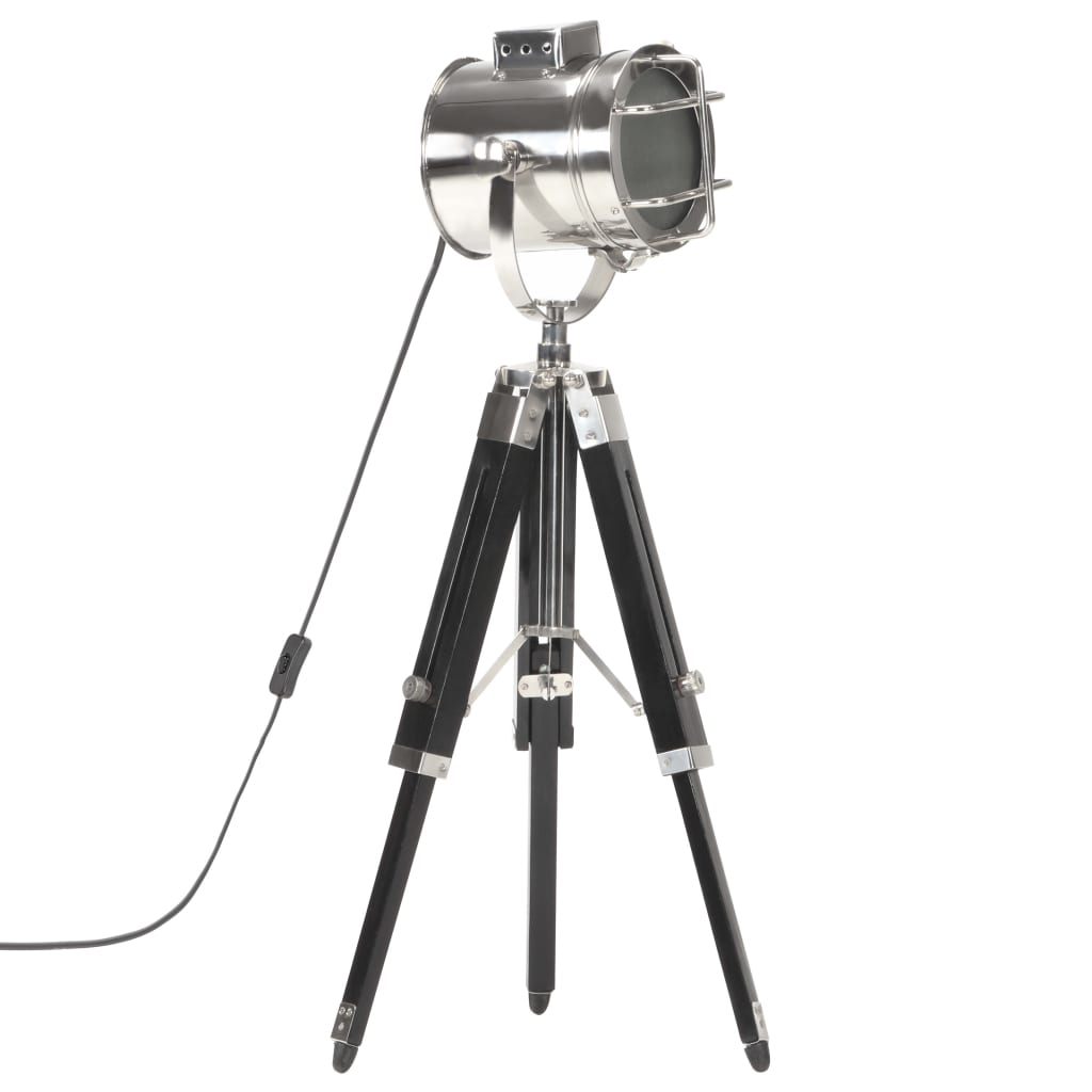 vidaXL Tripod Floor Lamp 69 cm Solid Mango Wood Black