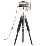 vidaXL Tripod Floor Lamp 69 cm Solid Mango Wood Black