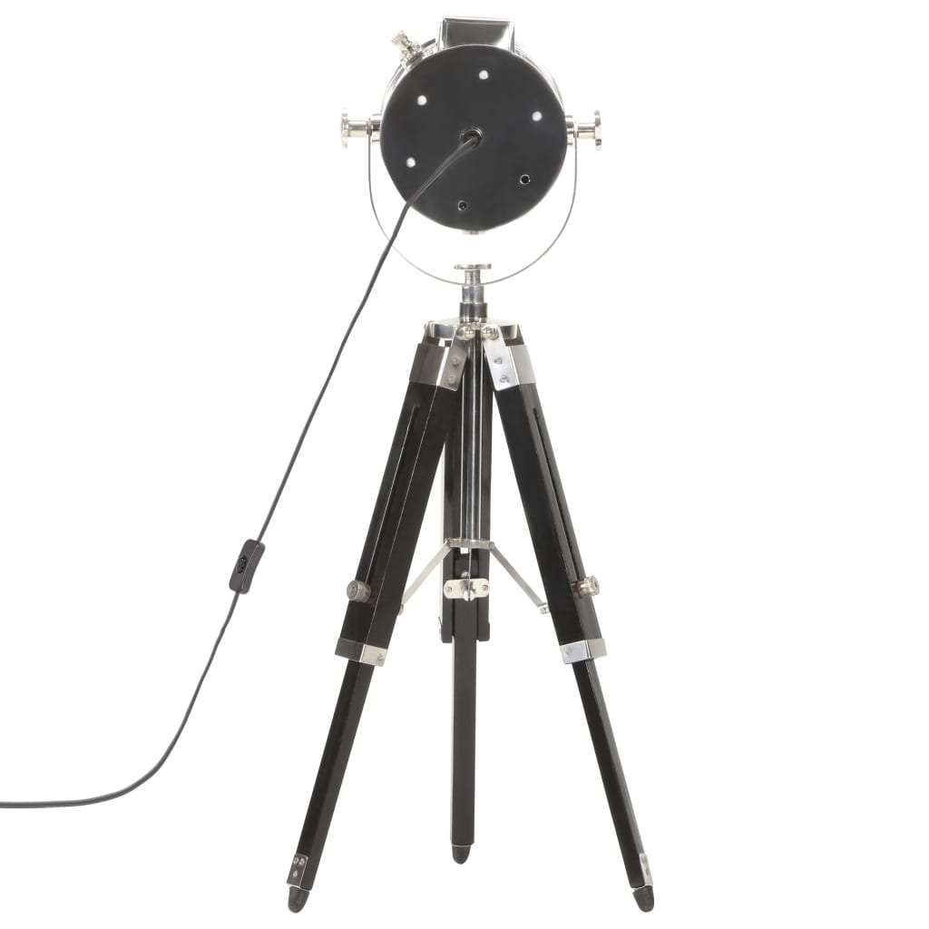 vidaXL Tripod Floor Lamp 69 cm Solid Mango Wood Black