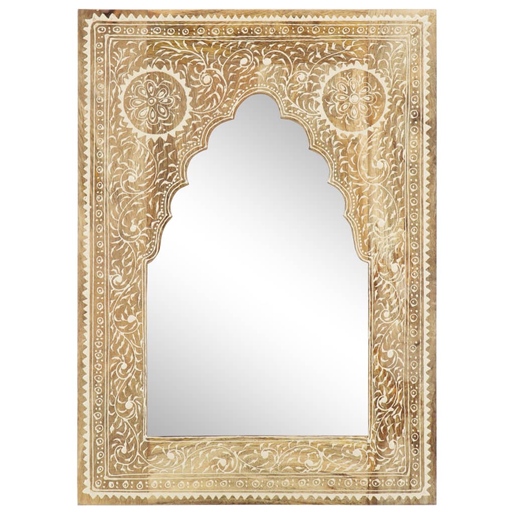 vidaXL Hand-Painted Mirror 40x55 cm Solid Mango Wood