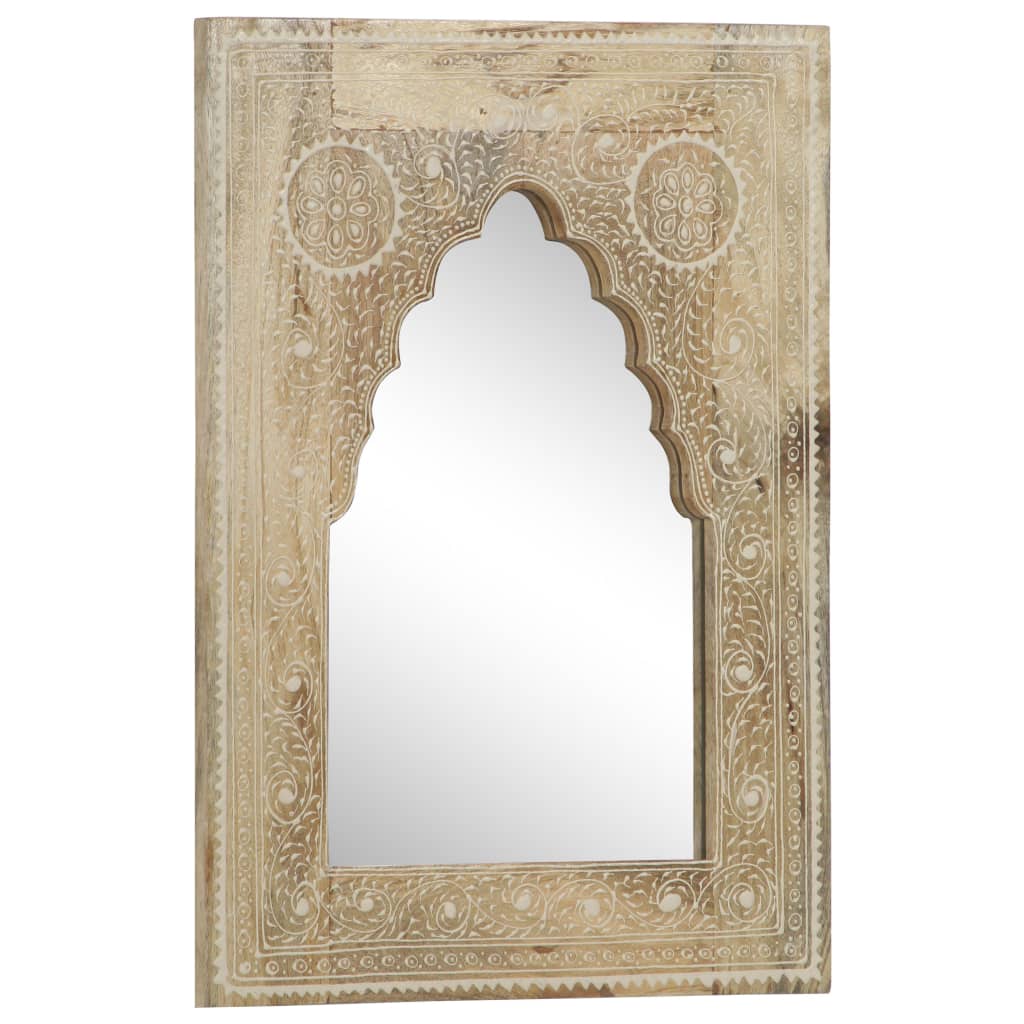 vidaXL Hand-Painted Mirror 40x55 cm Solid Mango Wood