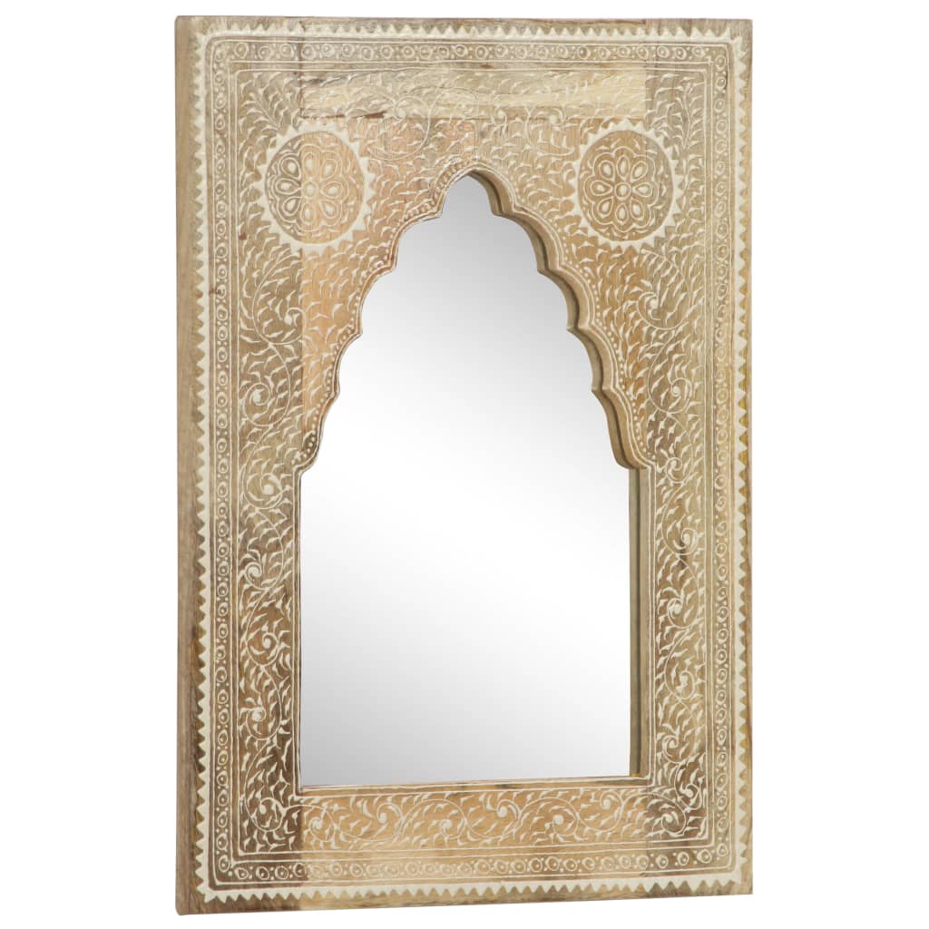 vidaXL Hand-Painted Mirror 40x55 cm Solid Mango Wood