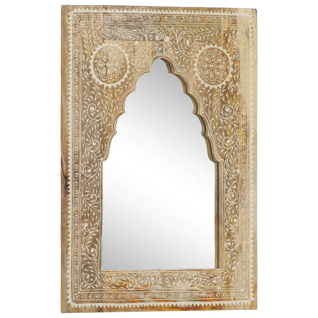 vidaXL Hand-Painted Mirror 40x55 cm Solid Mango Wood