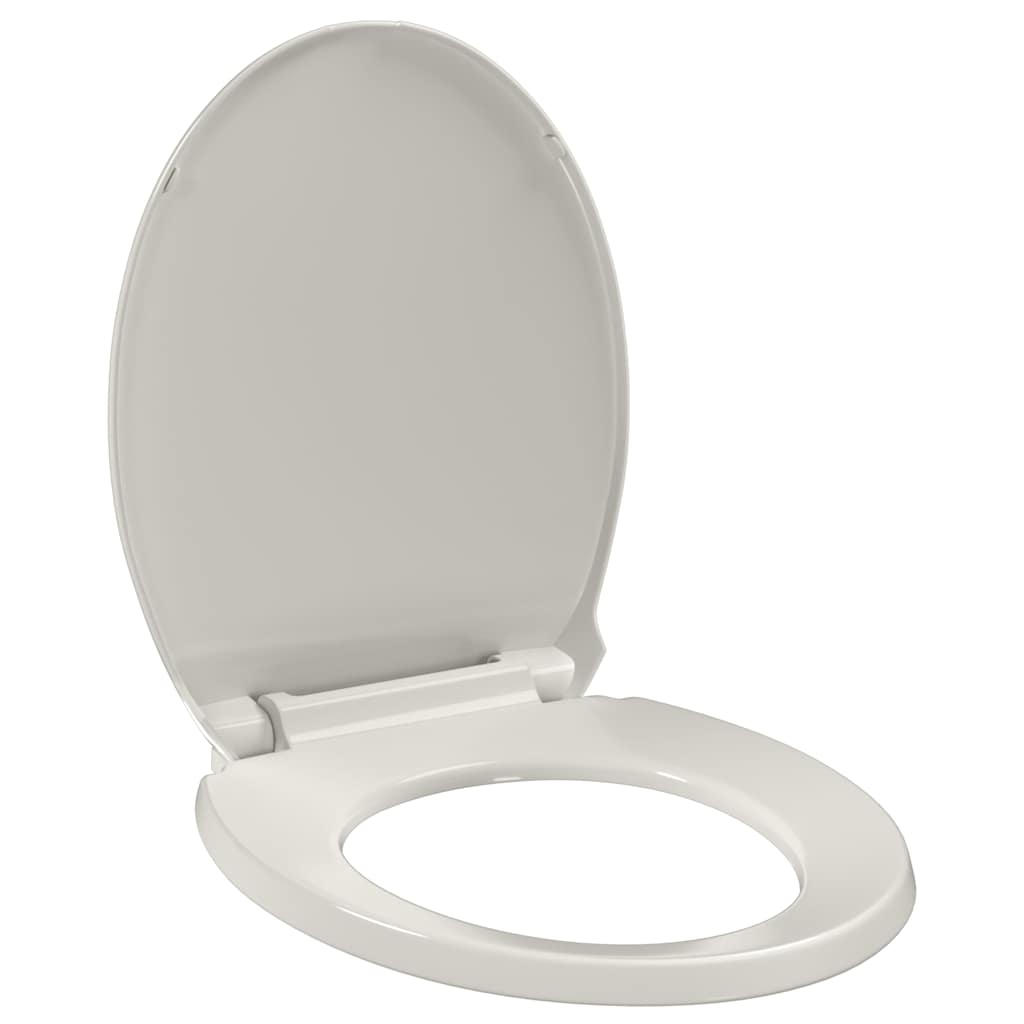 vidaXL Soft-close Oval Toilet Seat Light Grey