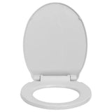 vidaXL Soft-close Oval Toilet Seat Light Grey