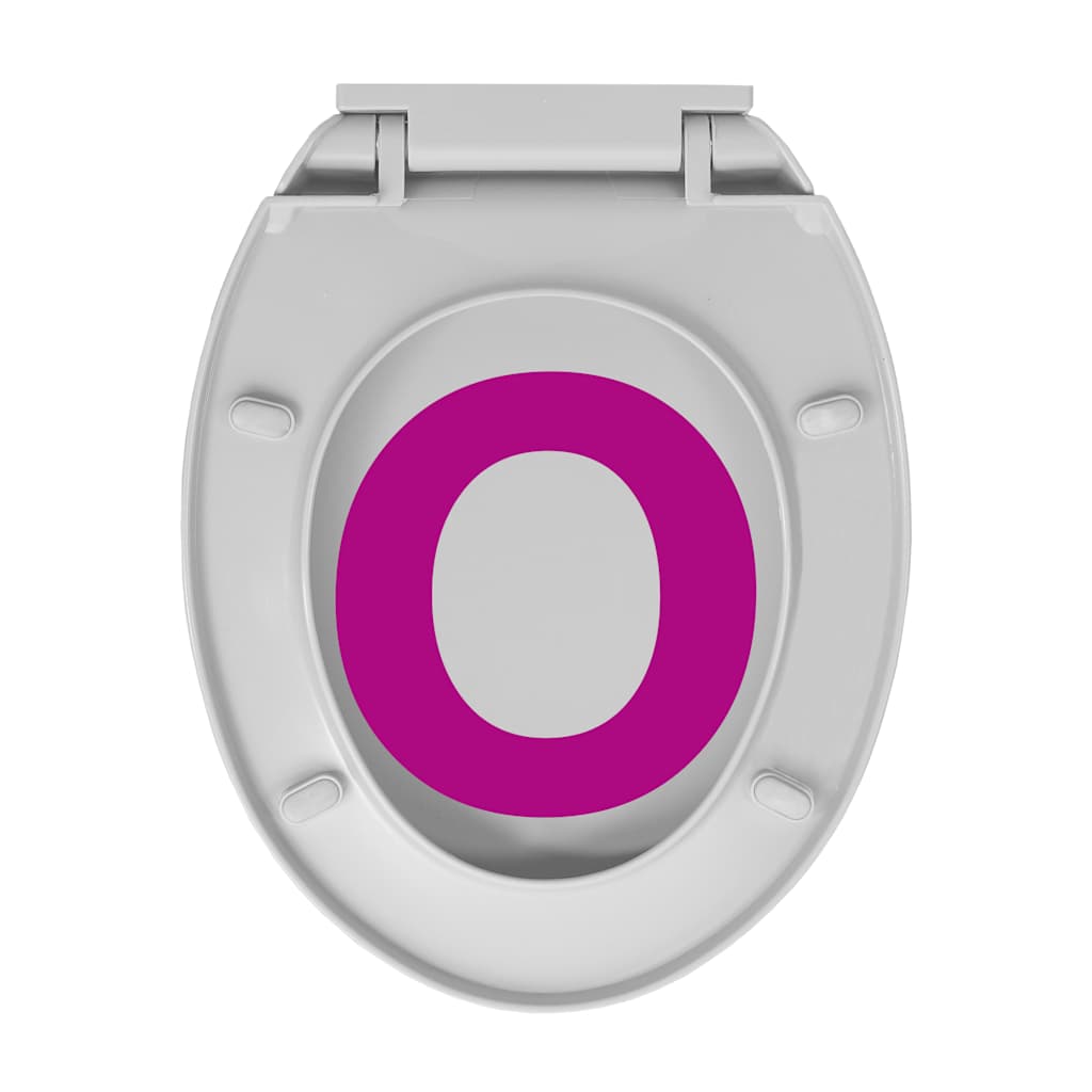 vidaXL Soft-close Oval Toilet Seat Light Grey