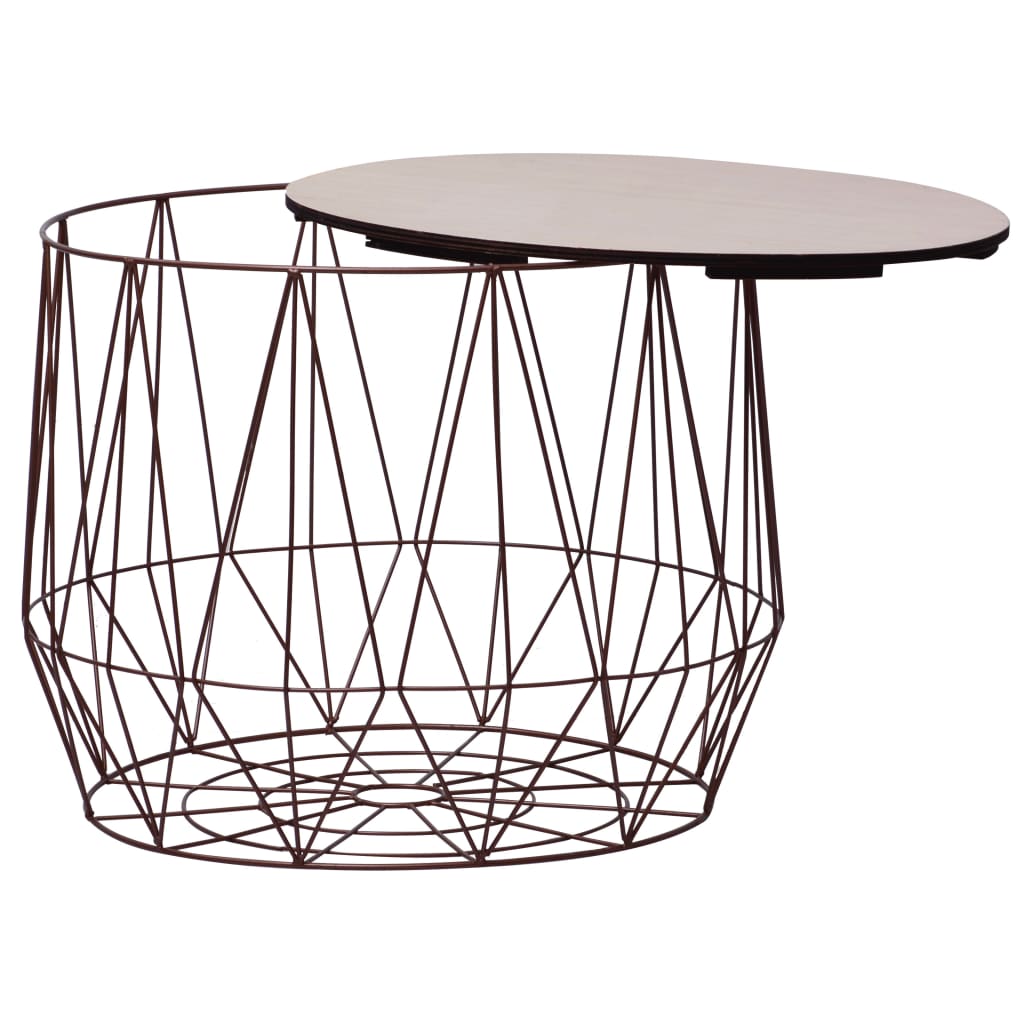 vidaXL Salontafels 2 st koperkleurig