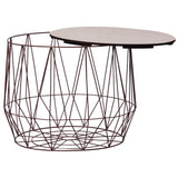 vidaXL Salontafels 2 st koperkleurig