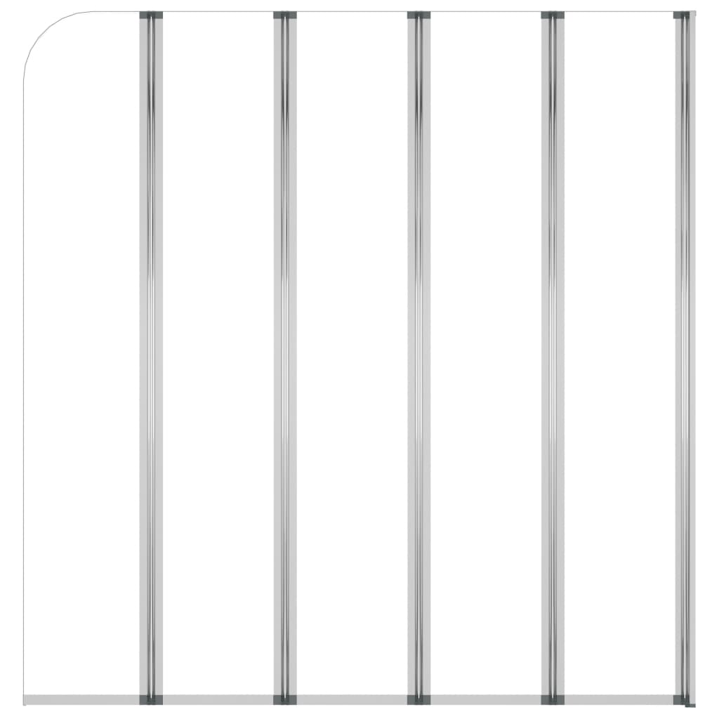vidaXL Bath Screen 120x140 cm Tempered Glass Transparent
