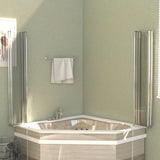 vidaXL Bath Screen 120x140 cm Tempered Glass Transparent