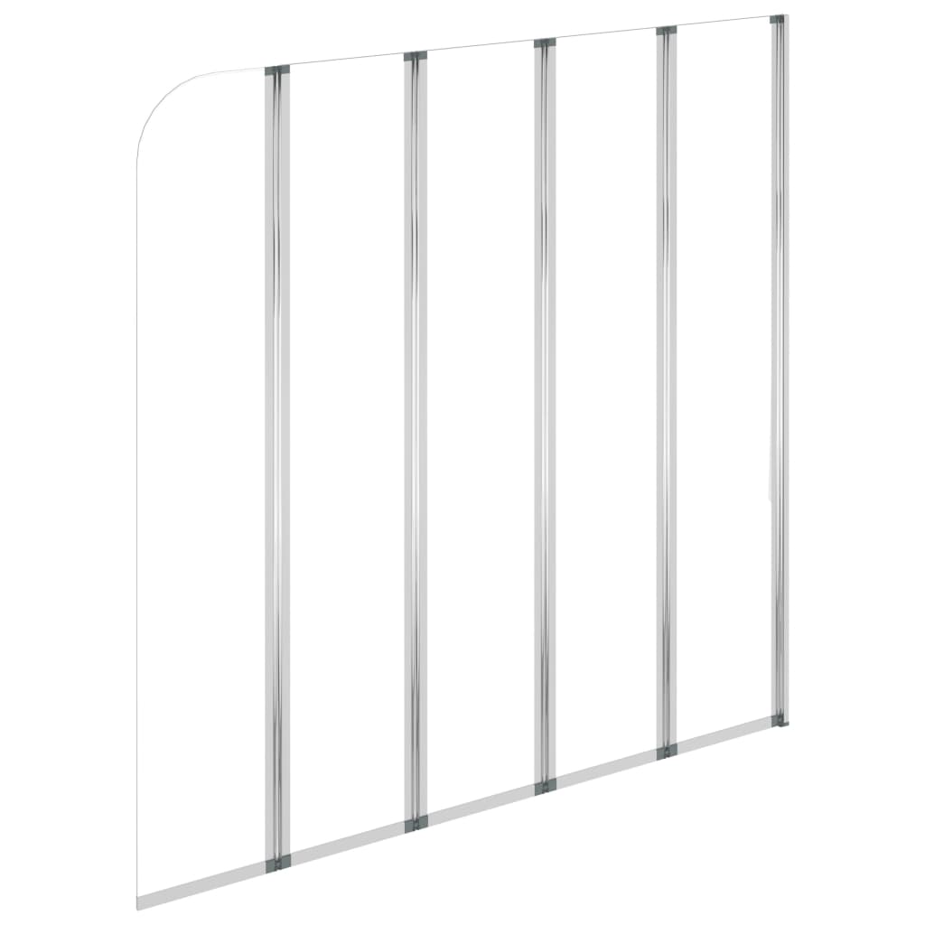 vidaXL Bath Screen 120x140 cm Tempered Glass Transparent