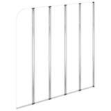 vidaXL Bath Screen 120x140 cm Tempered Glass Transparent