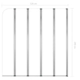 vidaXL Bath Screen 120x140 cm Tempered Glass Transparent