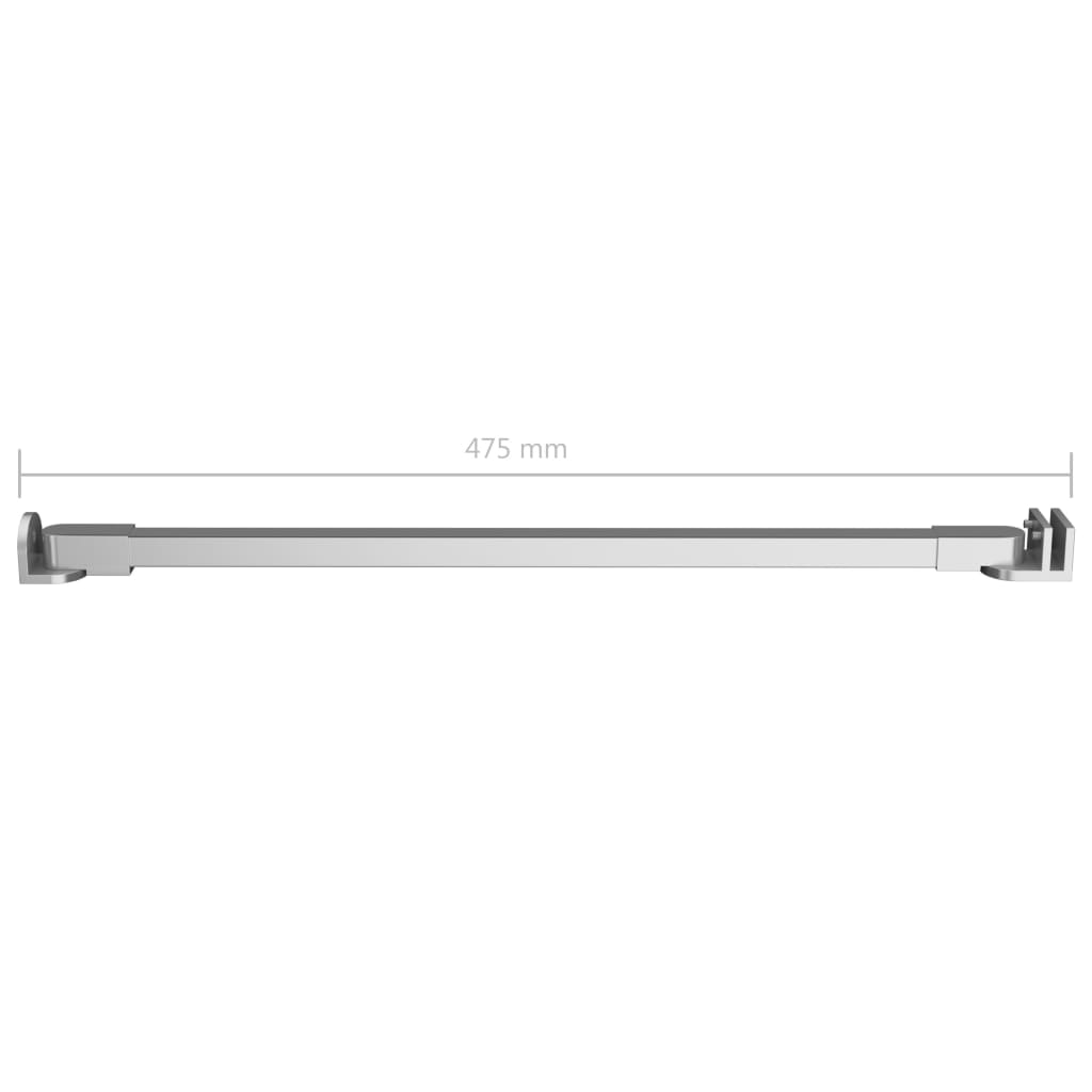 vidaXL Shower Screen Support Bar 47.5 cm Stainless Steel
