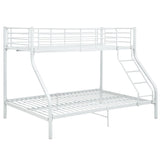 vidaXL Bunk Bed Frame Metal White 140x200 cm/90x200 cm