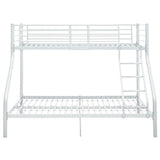 vidaXL Bunk Bed Frame Metal White 140x200 cm/90x200 cm