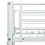 vidaXL Bunk Bed Frame Metal White 140x200 cm/90x200 cm