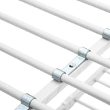 vidaXL Bunk Bed Frame Metal White 140x200 cm/90x200 cm