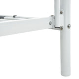 vidaXL Bunk Bed Frame Metal White 140x200 cm/90x200 cm