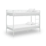 vidaXL Bunk Bed Metal White 90x200 cm