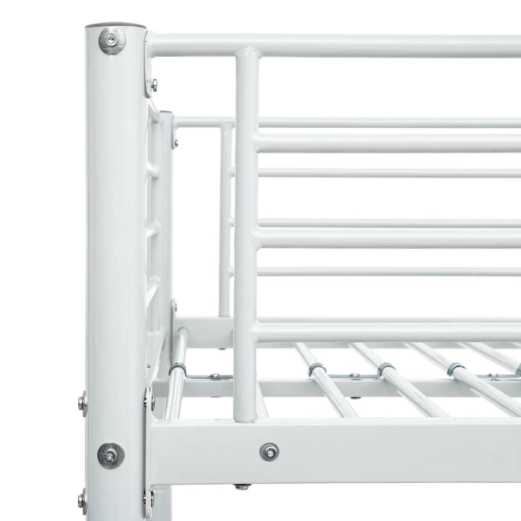vidaXL Bunk Bed Metal White 90x200 cm