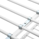 vidaXL Bunk Bed Metal White 90x200 cm