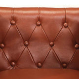 vidaXL Fauteuil echt leer bruin