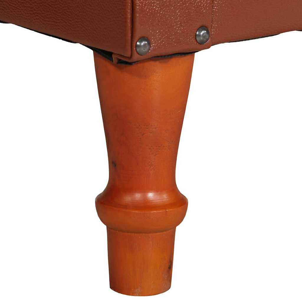 vidaXL Fauteuil echt leer bruin