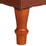 vidaXL Fauteuil echt leer bruin