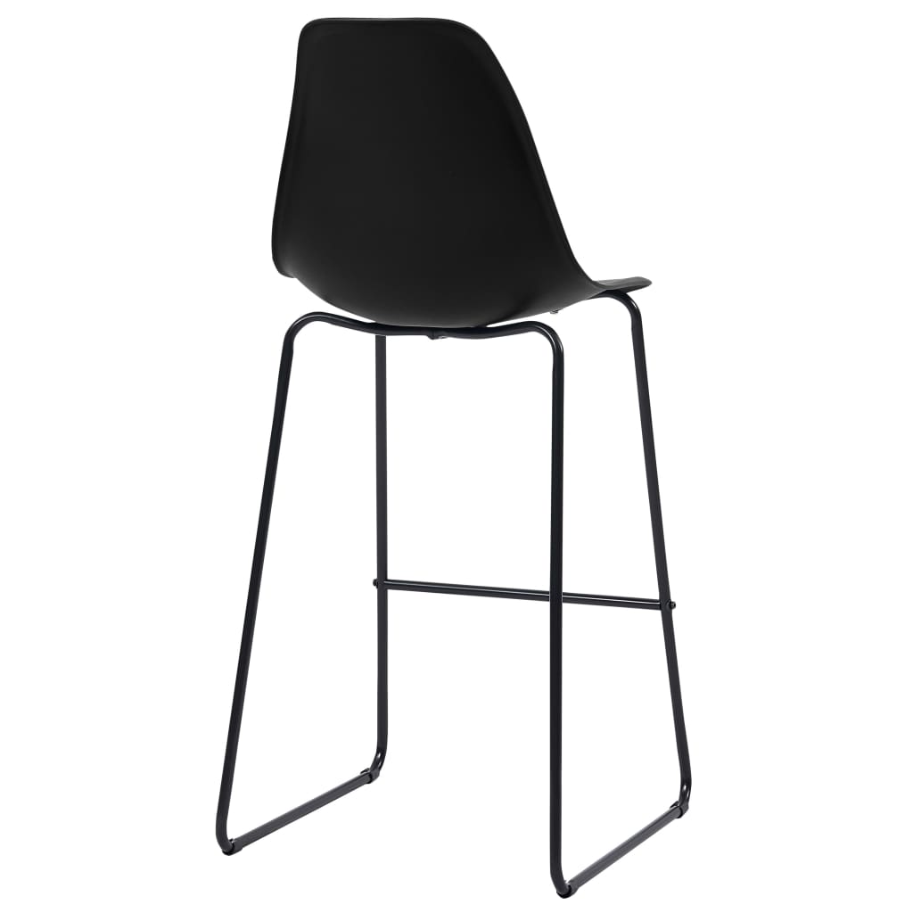 vidaXL Barstoelen 6 st kunststof zwart