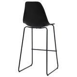 vidaXL Barstoelen 6 st kunststof zwart