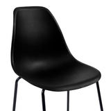 vidaXL Barstoelen 6 st kunststof zwart