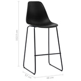 vidaXL Barstoelen 6 st kunststof zwart