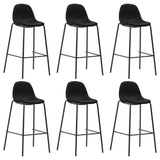 vidaXL Barstoelen 6 stof noir