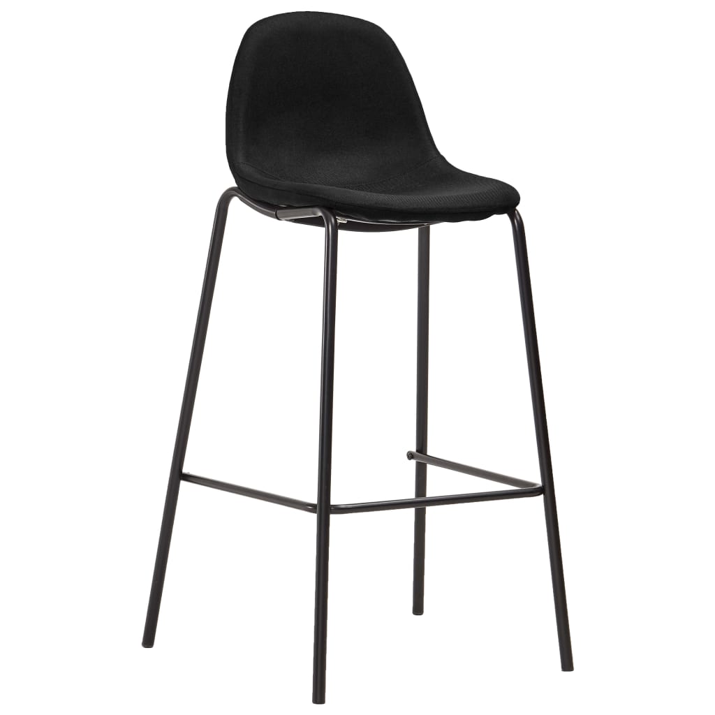 vidaXL Barstoelen 6 stof noir