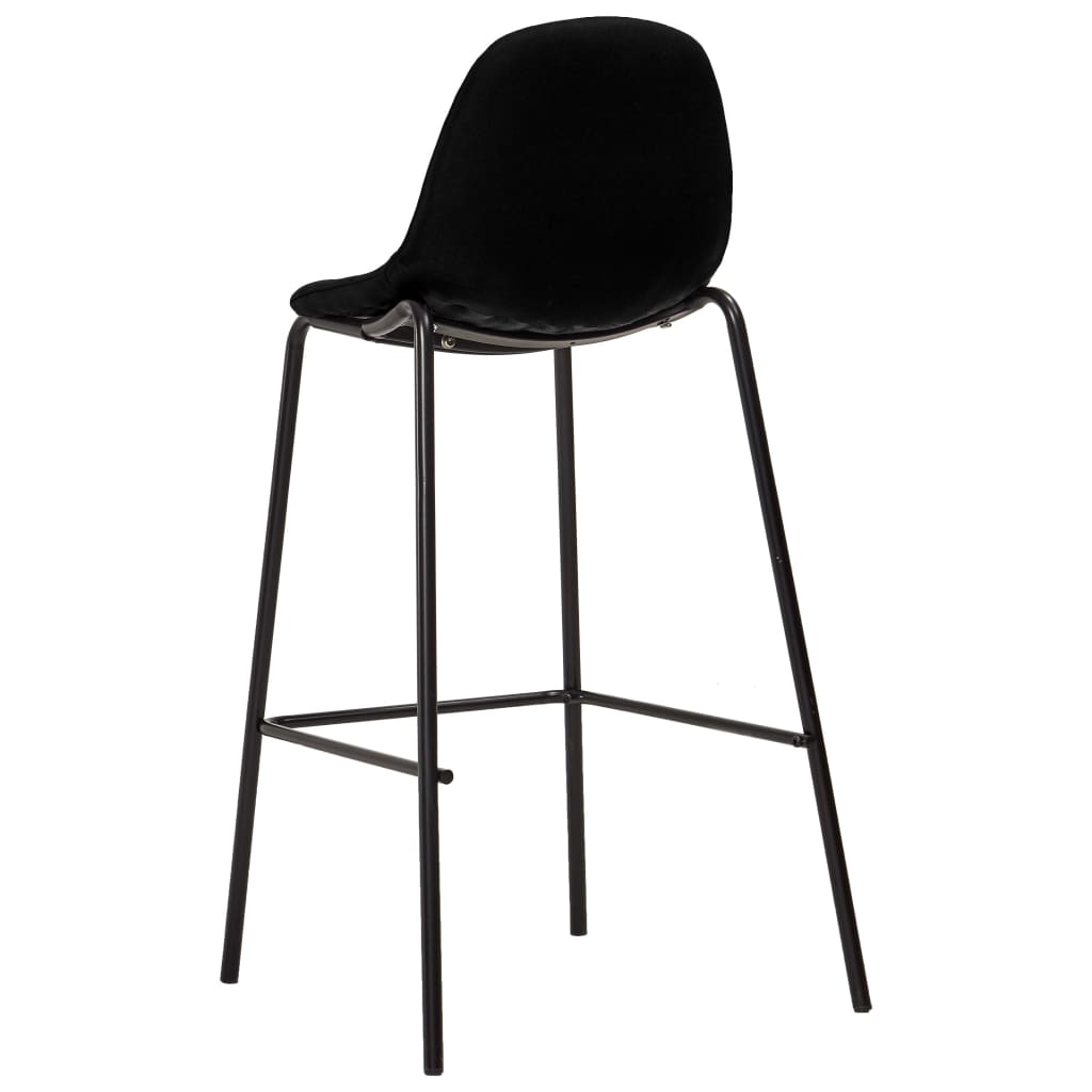vidaXL Barstoelen 6 stof noir
