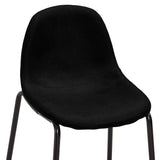 vidaXL Barstoelen 6 stof noir