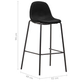 vidaXL Barstoelen 6 stof noir