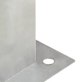 vidaXL Post Anchors 4 pcs 71 mm Galvanized Metal