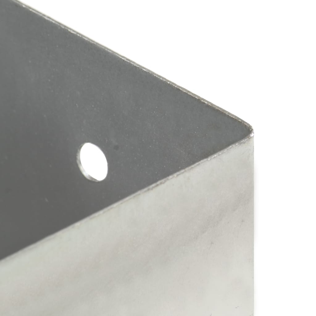 vidaXL Post Anchors 4 pcs 71 mm Galvanized Metal