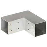 vidaXL Post Connector L-shape 71x71 mm Galvanized Metal