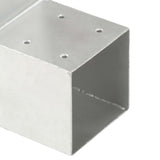 vidaXL Post Connector L-shape 71x71 mm Galvanized Metal