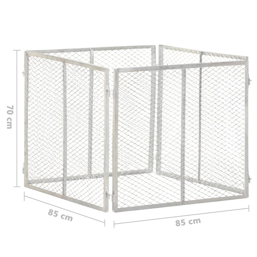 vidaXL Compostbak 85x85x70 cm gegalvaniseerd staal