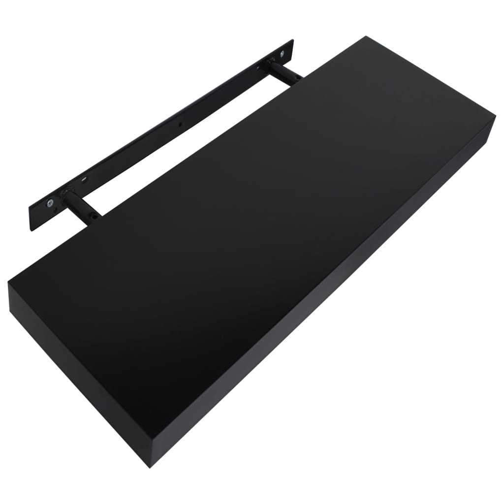 vidaXL Wandplanken zwevend 2 st 40x20x3,8 cm zwart