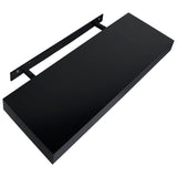 vidaXL Wandplanken zwevend 2 st 40x20x3,8 cm zwart