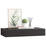 vidaXL Wandschap met lade zwevend 48x25x8 cm zwart