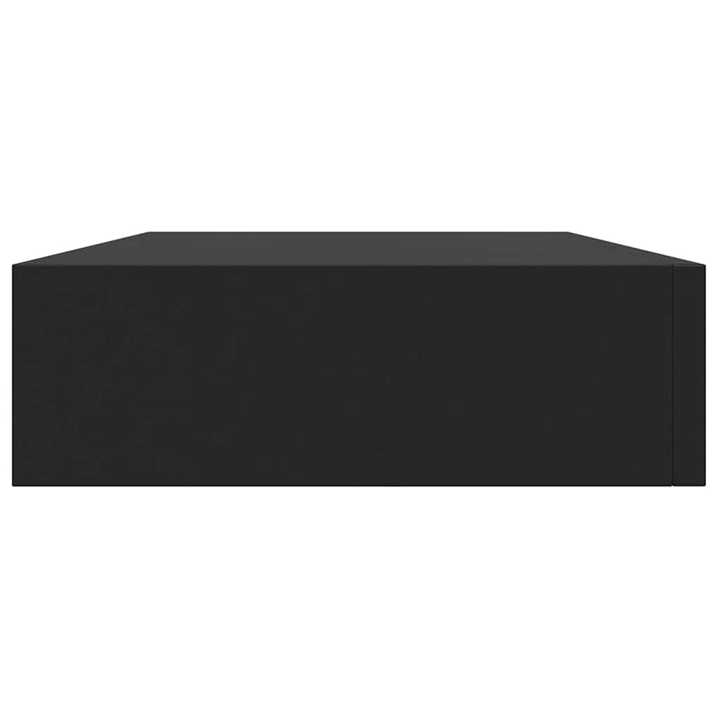 vidaXL Wandschap met lade zwevend 48x25x8 cm zwart