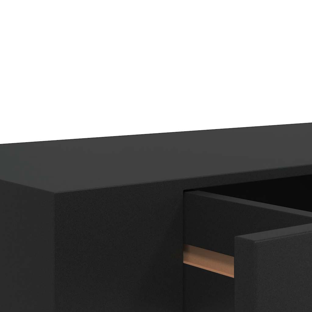 vidaXL Wandschap met lade zwevend 48x25x8 cm zwart